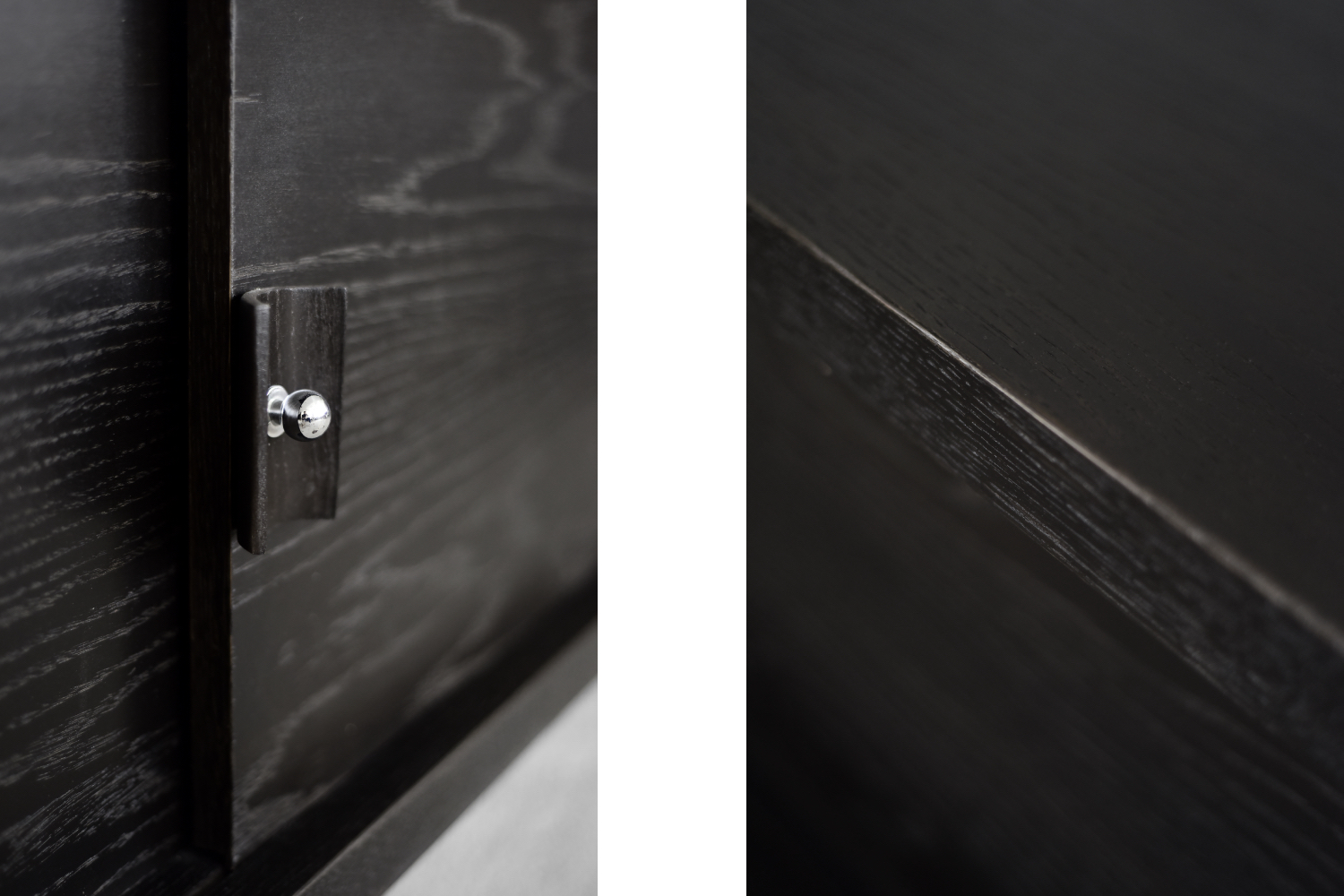 Vintage Mid-Century Scandinavian Modern Dark Oak Sideboard with Wooden & Metal Handles, 1960s