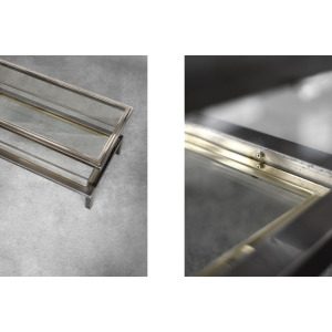 Coffee Table with Glass Case by Maison Jansen, 1970s