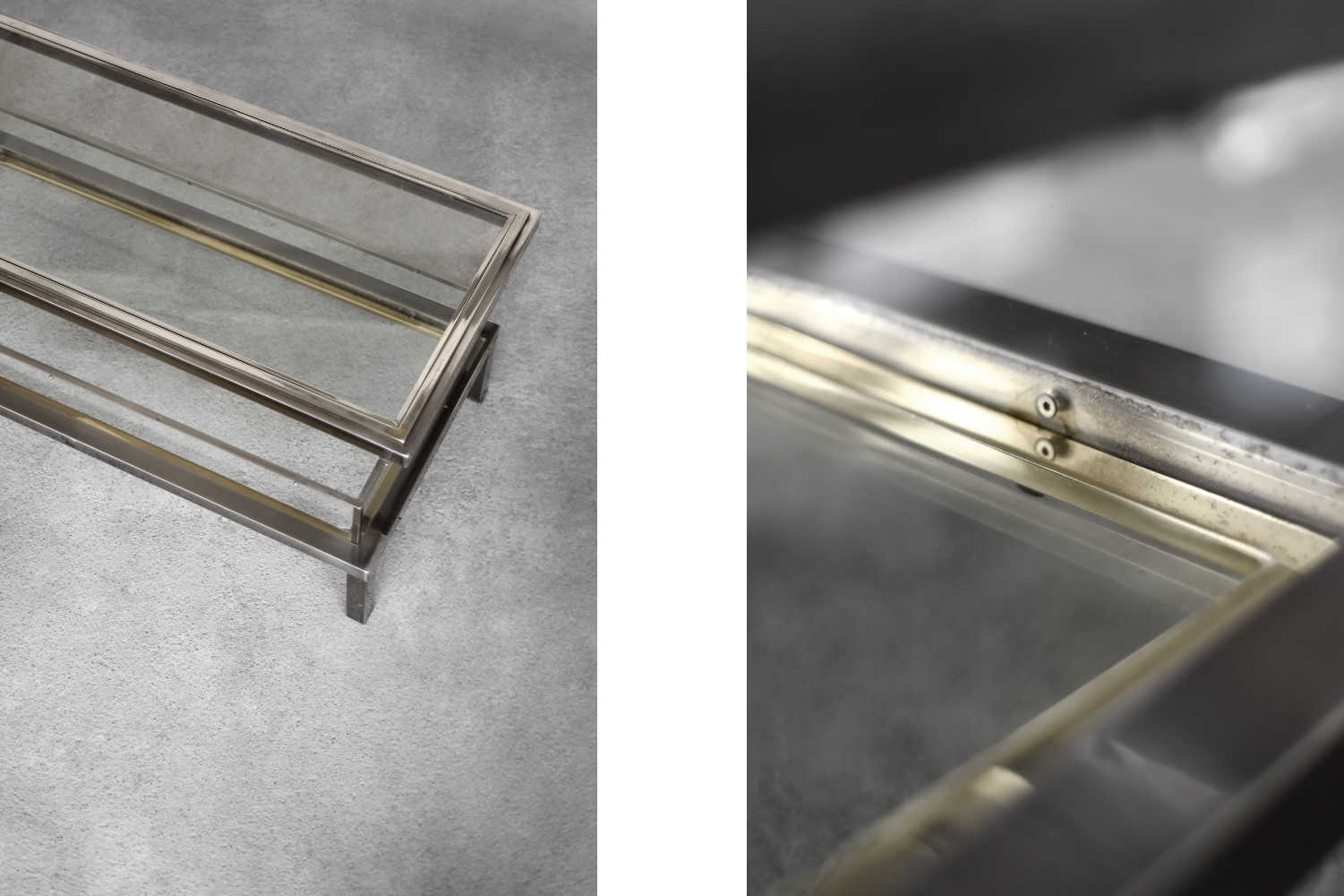 Coffee Table with Glass Case by Maison Jansen, 1970s