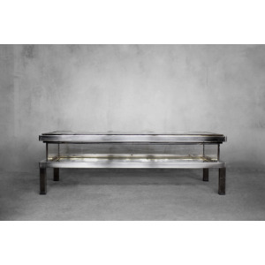 Coffee Table with Glass Case by Maison Jansen, 1970s