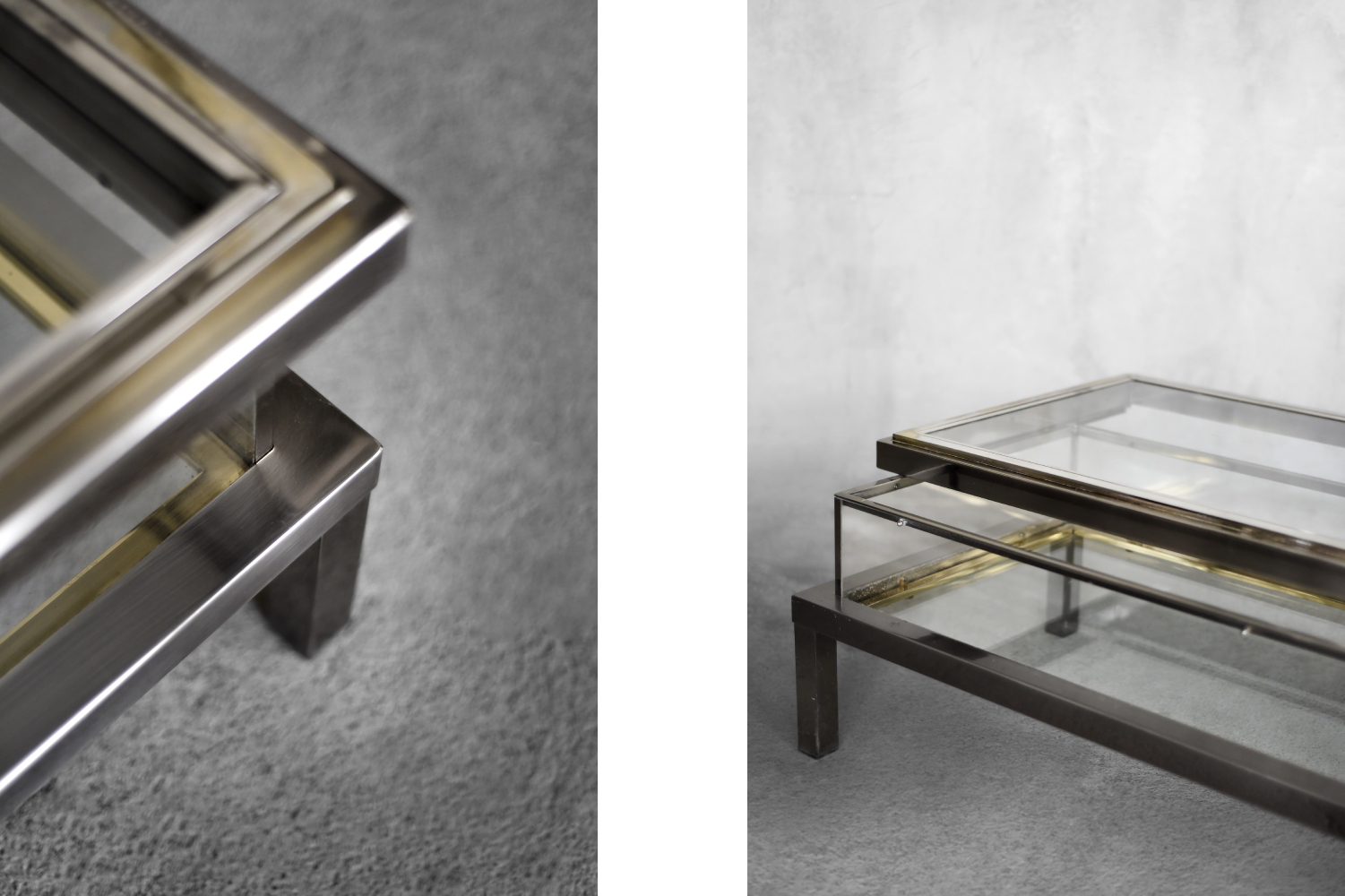 Coffee Table with Glass Case by Maison Jansen, 1970s