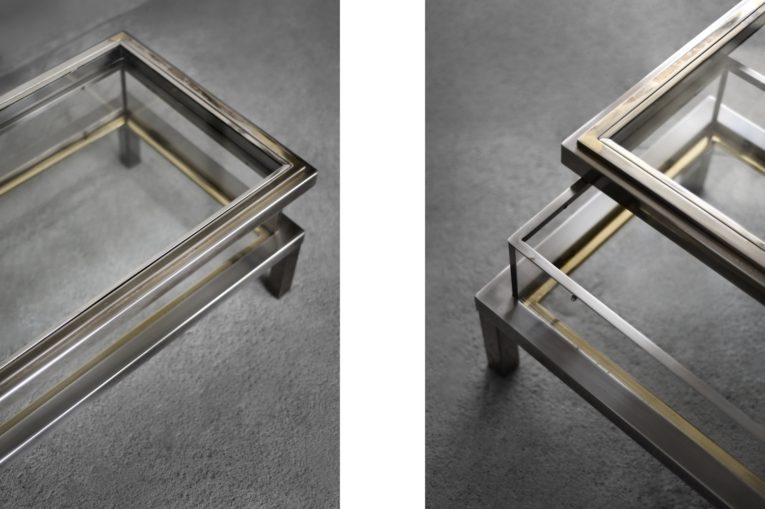 Coffee Table with Glass Case by Maison Jansen, 1970s