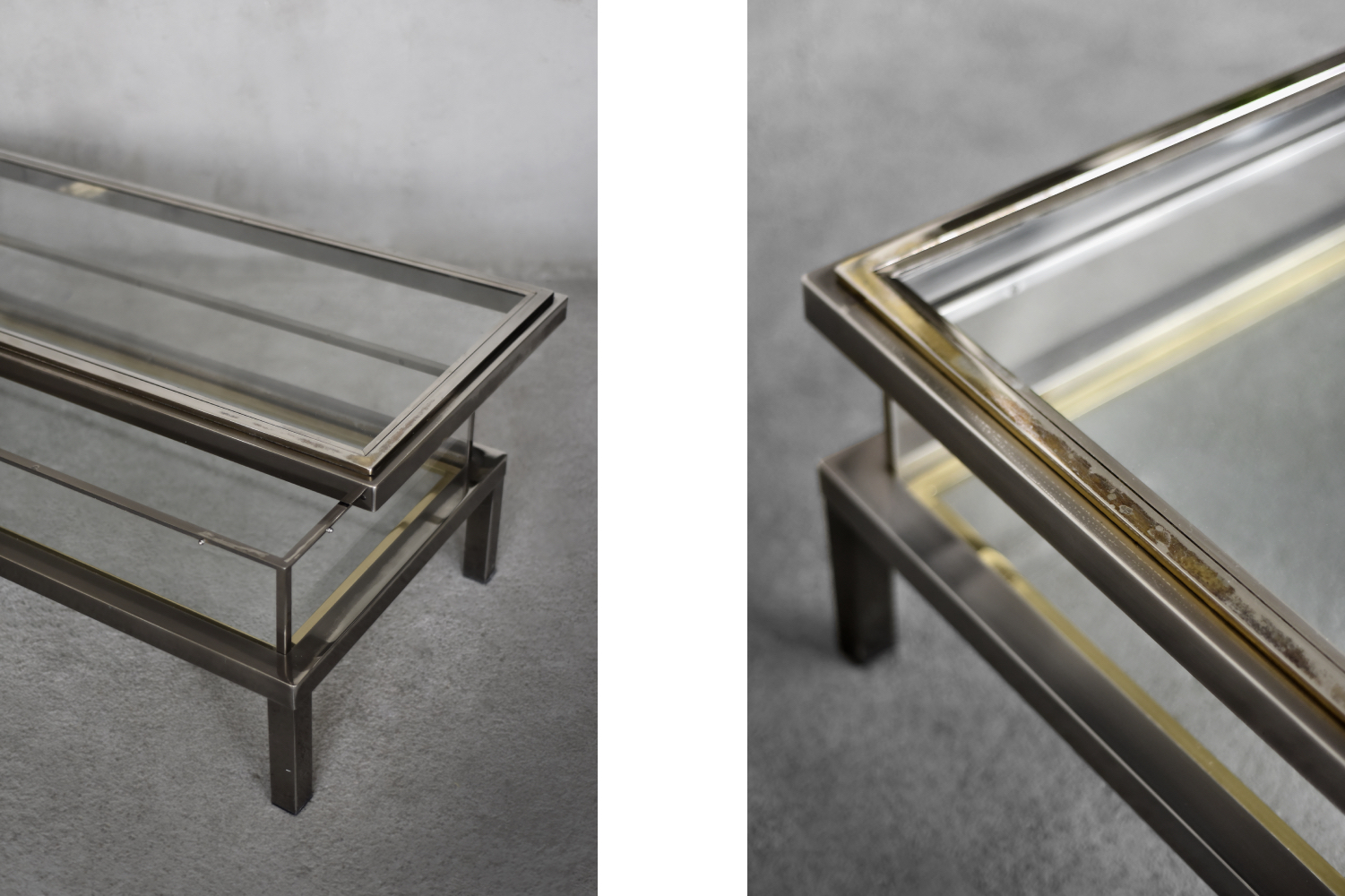 Coffee Table with Glass Case by Maison Jansen, 1970s