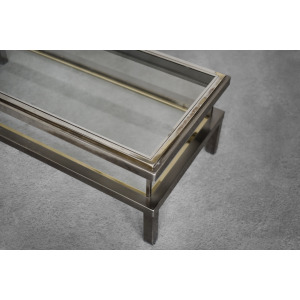 Coffee Table with Glass Case by Maison Jansen, 1970s