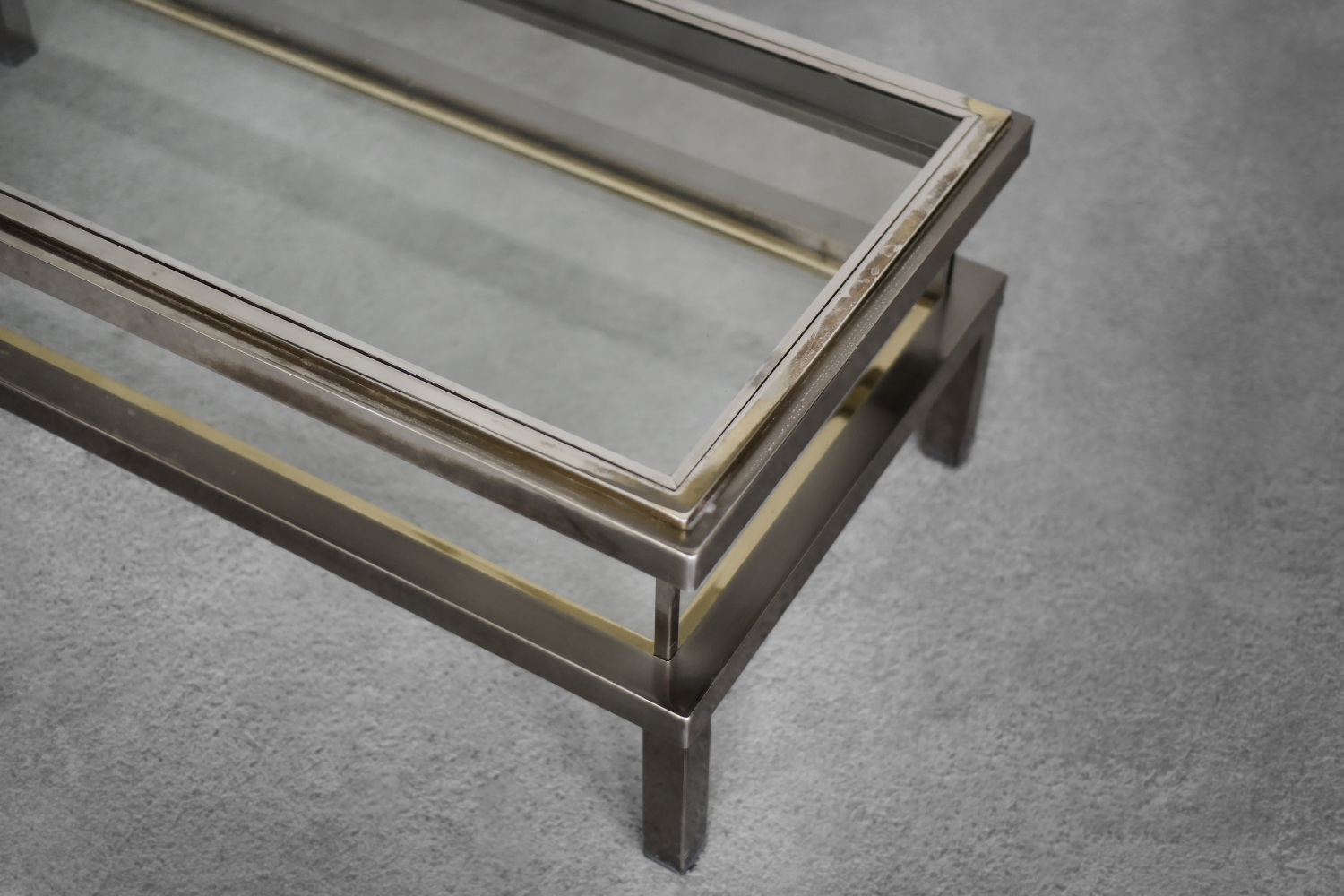 Coffee Table with Glass Case by Maison Jansen, 1970s