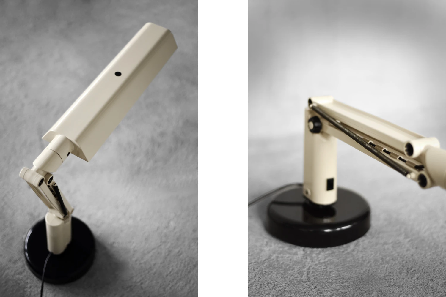 Vintage Mid-Century Scandianavian Modern Beige Plastic Lucifer Table Lamp by Tom Ahlström & Hans Ehrich for Fagerhults, 1975