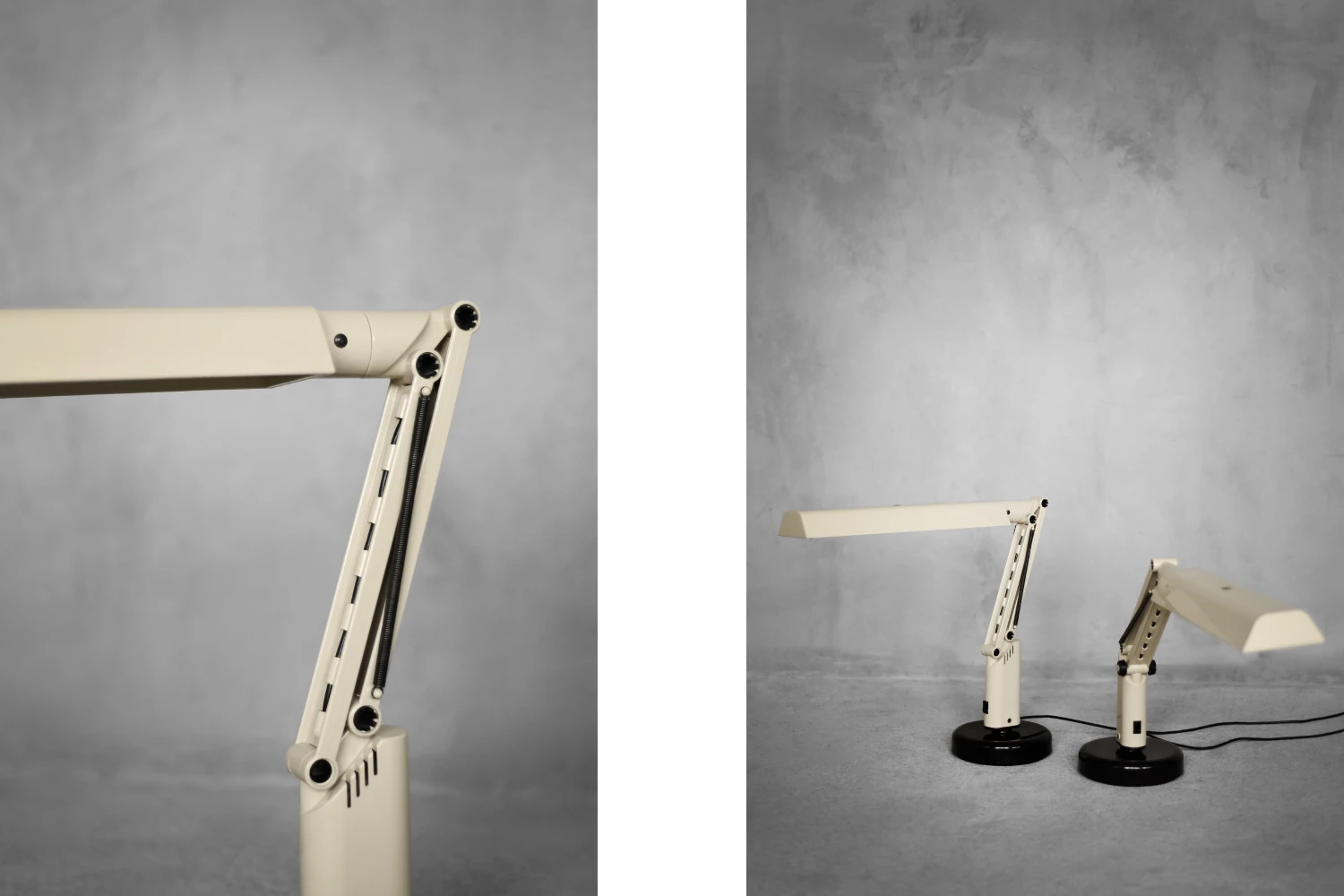 Vintage Mid-Century Scandianavian Modern Beige Plastic Lucifer Table Lamp by Tom Ahlström & Hans Ehrich for Fagerhults, 1975