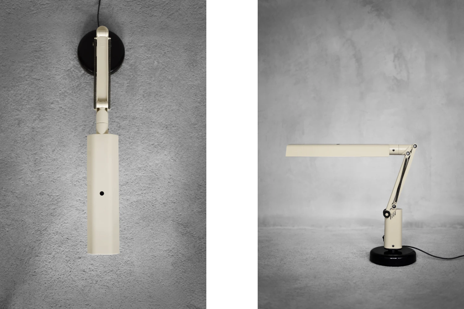 Vintage Mid-Century Scandianavian Modern Beige Plastic Lucifer Table Lamp by Tom Ahlström & Hans Ehrich for Fagerhults, 1975