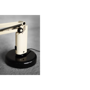 Vintage Mid-Century Scandianavian Modern Beige Plastic Lucifer Table Lamp by Tom Ahlström & Hans Ehrich for Fagerhults, 1975