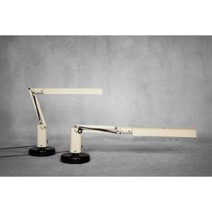 Vintage Mid-Century Scandianavian Modern Beige Plastic Lucifer Table Lamp by Tom Ahlström & Hans Ehrich for Fagerhults, 1975