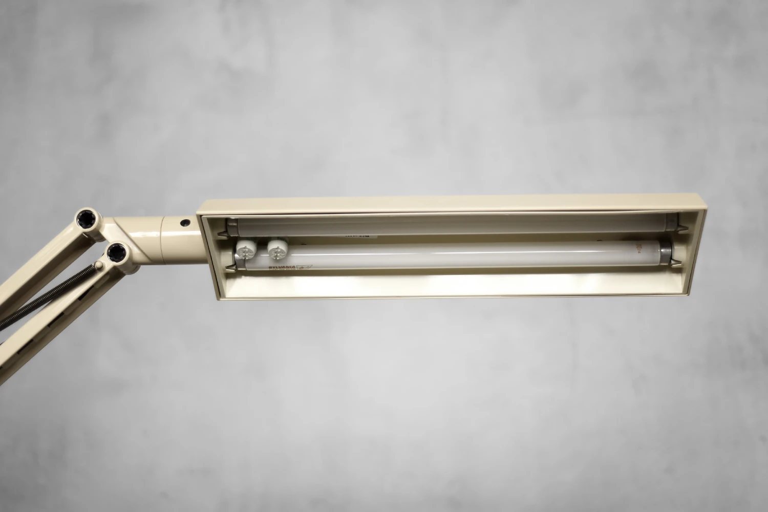 Vintage Mid-Century Scandianavian Modern Beige Plastic Lucifer Table Lamp by Tom Ahlström & Hans Ehrich for Fagerhults, 1975