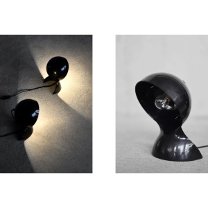 Vintage Modern Black Dalù Table Lamp by Vico Magistretti for Artemide, 1960s, Set of 2