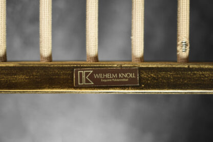 Mid-Century German Modern Elegant Cherry Wood & Dirty Pink Fabric Armchairs from Wilhelm Knoll, 1970s, Set of 2 - Image 3