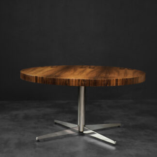 Vintage Mid-Century German Modern Round Rosewood Coffee Table from Ilse Möbel, 1970s