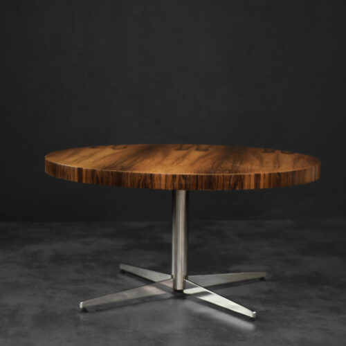 Vintage Mid-Century German Modern Round Rosewood Coffee Table from Ilse Möbel, 1970s