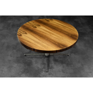Vintage Mid-Century German Modern Round Rosewood Coffee Table from Ilse Möbel, 1970s