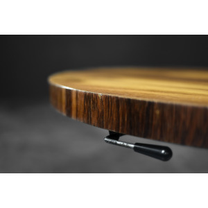Vintage Mid-Century German Modern Round Rosewood Coffee Table from Ilse Möbel, 1970s