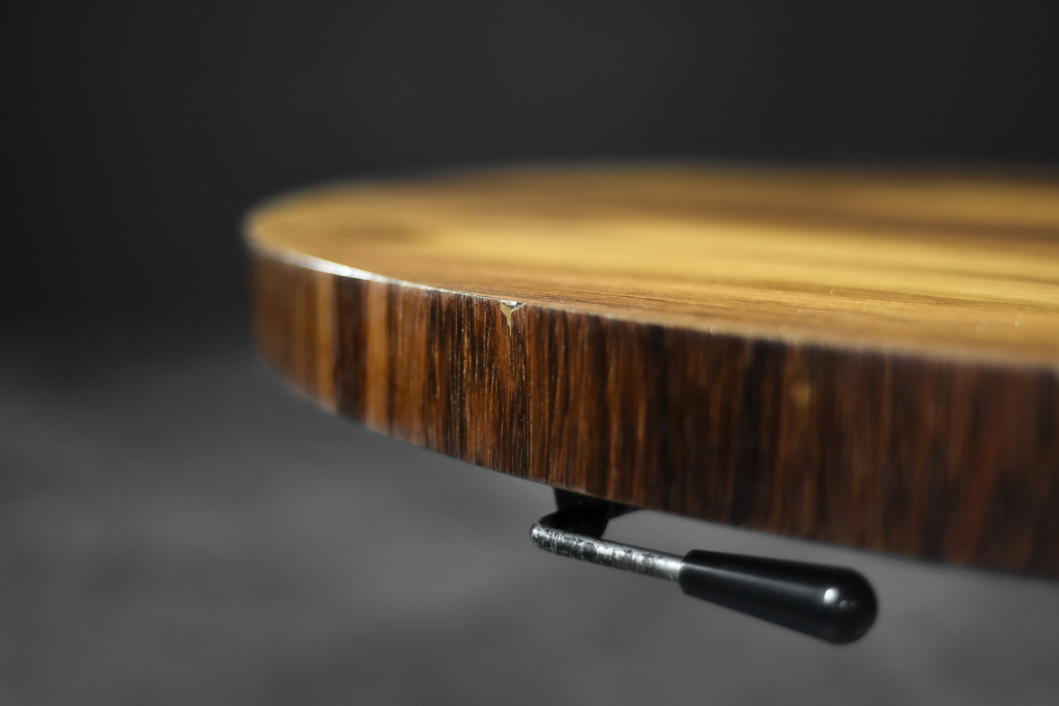 Vintage Mid-Century German Modern Round Rosewood Coffee Table from Ilse Möbel, 1970s