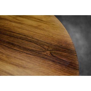 Vintage Mid-Century German Modern Round Rosewood Coffee Table from Ilse Möbel, 1970s