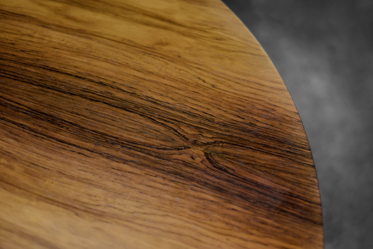 Vintage Mid-Century German Modern Round Rosewood Coffee Table from Ilse Möbel, 1970s