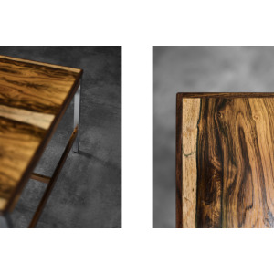 Vintage Mid-Century Modern Swedish Square Rosewood & Aluminum Coffee Table from HMB Möbler Rörvik, 1960s