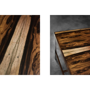 Vintage Mid-Century Modern Swedish Square Rosewood & Aluminum Coffee Table from HMB Möbler Rörvik, 1960s