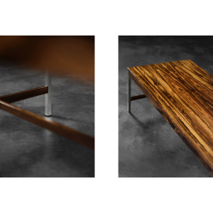 Large Vintage Mid-Century Modern Swedish Rosewood & Aluminum Coffee Table from HMB Möbler Rörvik, 1960s