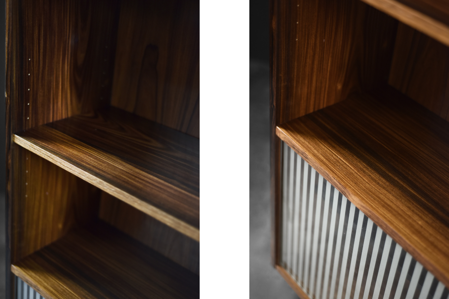 Vintage Mid-Century Scandinavian Modern Rosewood Highboard with Glass, 1960s