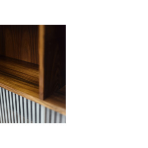 Vintage Mid-Century Scandinavian Modern Rosewood Highboard with Glass, 1960s