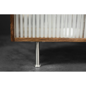 Vintage Mid-Century Scandinavian Modern Rosewood Highboard with Glass, 1960s
