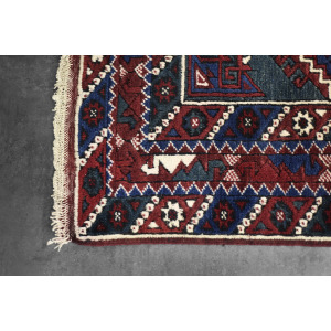 Vintage Red Hand-Woven Oriental Afghan Rug, 1970s