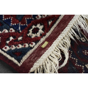 Vintage Red Hand-Woven Oriental Afghan Rug, 1970s