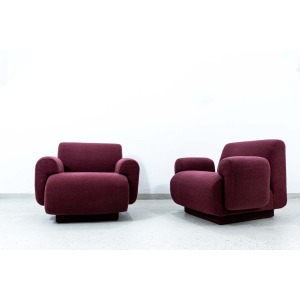 Pair Of Modular Lounge Chairs By Eberhard Geißler, Oelsa, Germany, 1970’s
