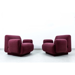 Pair Of Modular Lounge Chairs By Eberhard Geißler, Oelsa, Germany, 1970’s