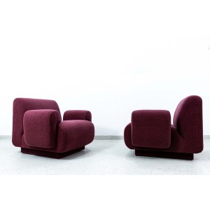 Pair Of Modular Lounge Chairs By Eberhard Geißler, Oelsa, Germany, 1970’s