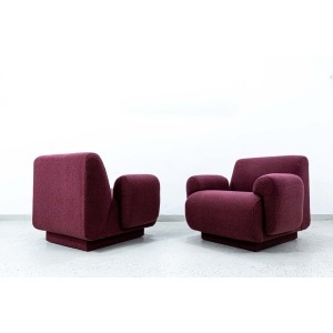 Pair Of Modular Lounge Chairs By Eberhard Geißler, Oelsa, Germany, 1970’s
