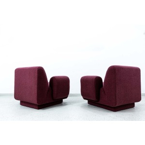 Pair Of Modular Lounge Chairs By Eberhard Geißler, Oelsa, Germany, 1970’s