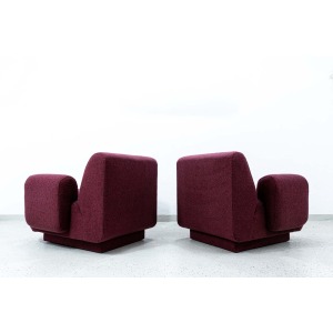 Pair Of Modular Lounge Chairs By Eberhard Geißler, Oelsa, Germany, 1970’s