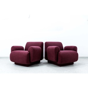 Pair Of Modular Lounge Chairs By Eberhard Geißler, Oelsa, Germany, 1970’s