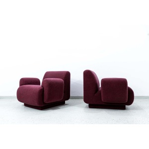 Pair Of Modular Lounge Chairs By Eberhard Geißler, Oelsa, Germany, 1970’s