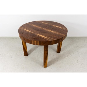 Round Extendable Dining Table, Poland, 1950's