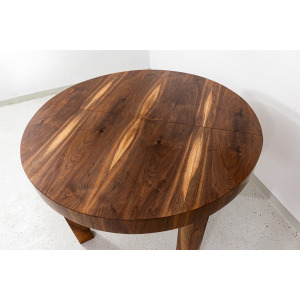 Round Extendable Dining Table, Poland, 1950's