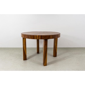 Round Extendable Dining Table, Poland, 1950's