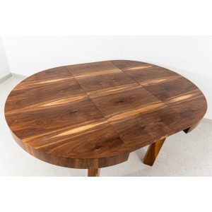 Round Extendable Dining Table, Poland, 1950's
