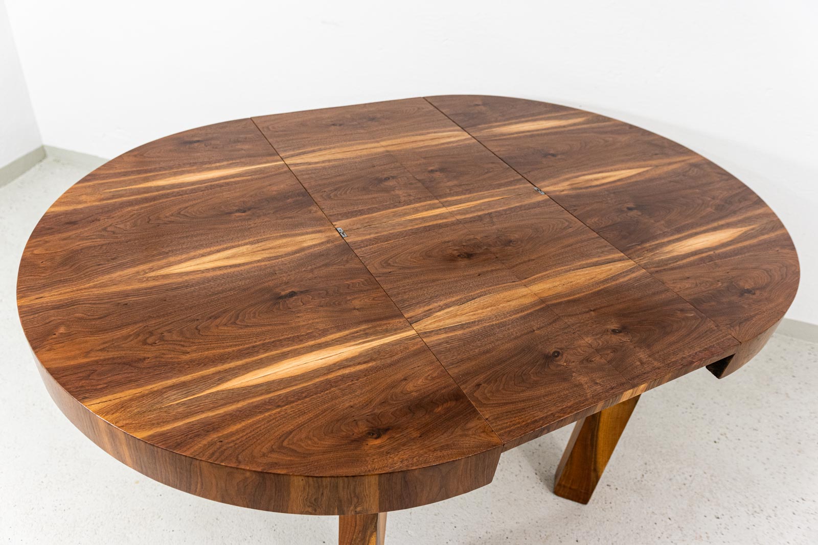 Round Extendable Dining Table, Poland, 1950's
