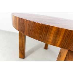Round Extendable Dining Table, Poland, 1950's