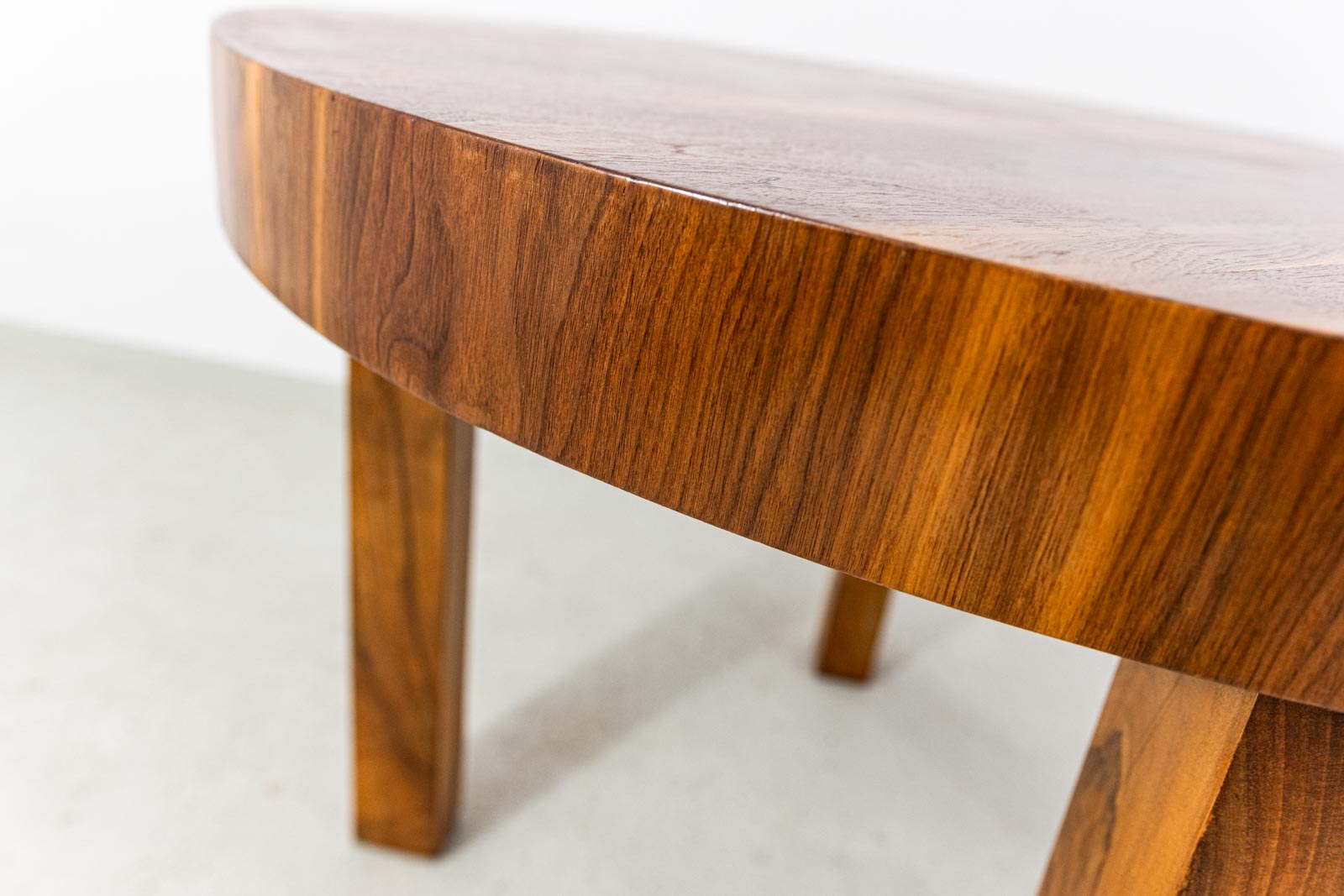 Round Extendable Dining Table, Poland, 1950's