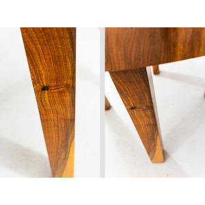 Round Extendable Dining Table, Poland, 1950's