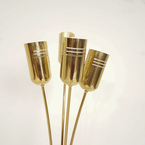 Itailan Brass Flower Floor Lamp