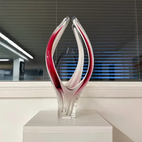 Heavy Glass Vase by Paul Kedelv